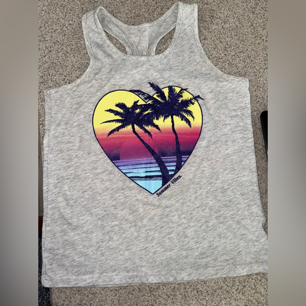 EUC children’s Place Girls Racerback Tank Top L 10/12